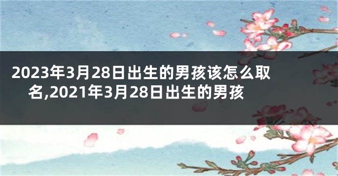 2023年3月28日出生的男孩该怎么取名,2021年3月28日出生的男孩