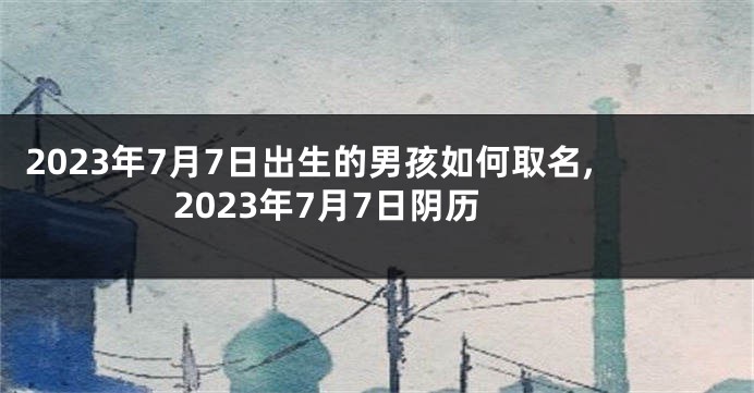 2023年7月7日出生的男孩如何取名,2023年7月7日阴历