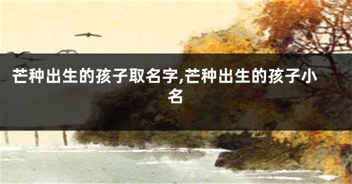 芒种出生的孩子取名字,芒种出生的孩子小名