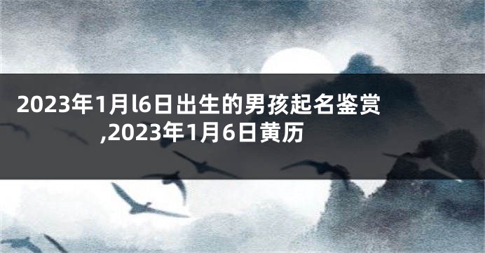 2023年1月l6日出生的男孩起名鉴赏,2023年1月6日黄历