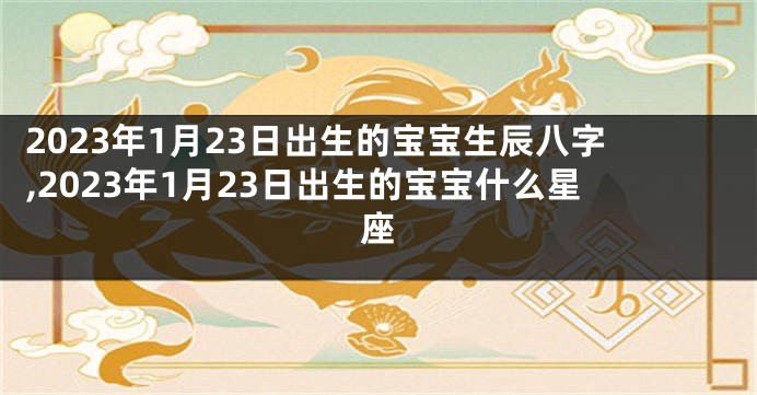 2023年1月23日出生的宝宝生辰八字,2023年1月23日出生的宝宝什么星座