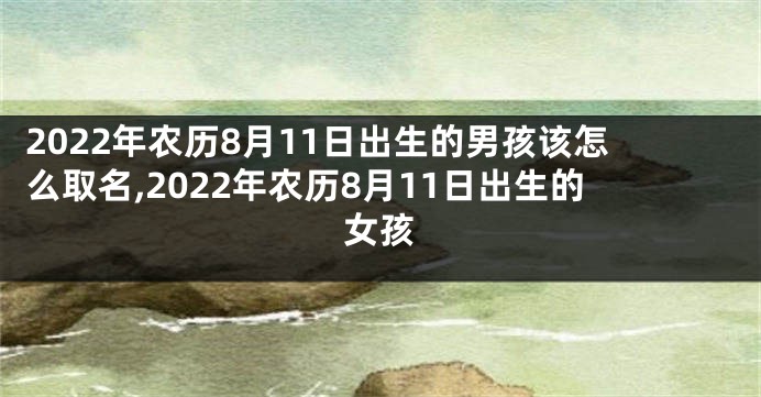 2022年农历8月11日出生的男孩该怎么取名,2022年农历8月11日出生的女孩