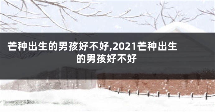 芒种出生的男孩好不好,2021芒种出生的男孩好不好