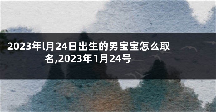 2023年l月24日出生的男宝宝怎么取名,2023年1月24号