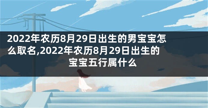 2022年农历8月29日出生的男宝宝怎么取名,2022年农历8月29日出生的宝宝五行属什么