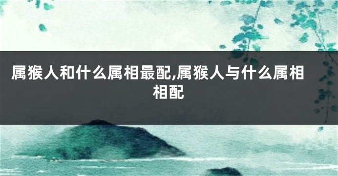 属猴人和什么属相最配,属猴人与什么属相相配