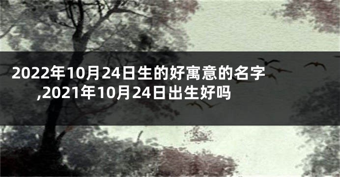 2022年10月24日生的好寓意的名字,2021年10月24日出生好吗