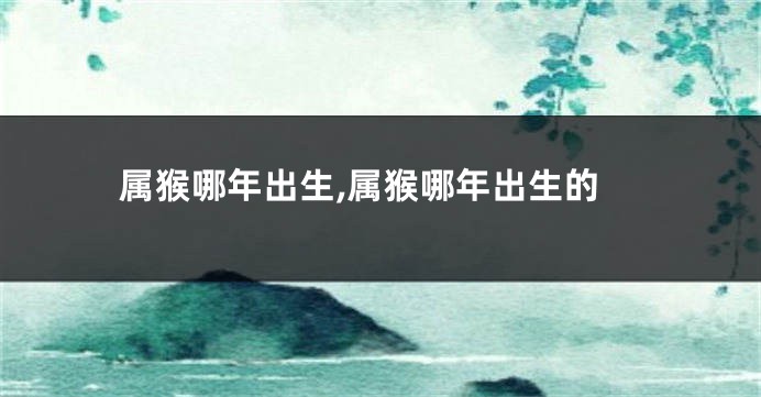 属猴哪年出生,属猴哪年出生的