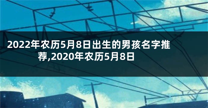 2022年农历5月8日出生的男孩名字推荐,2020年农历5月8日