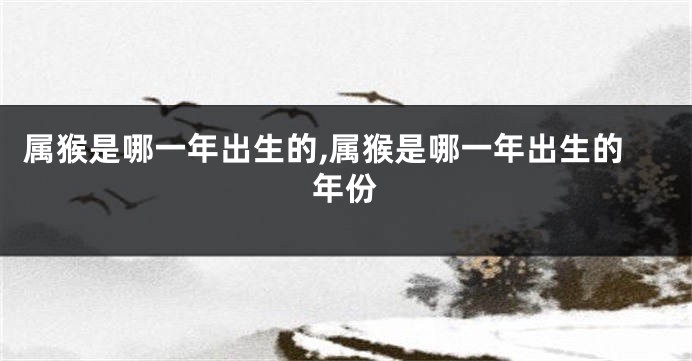 属猴是哪一年出生的,属猴是哪一年出生的年份