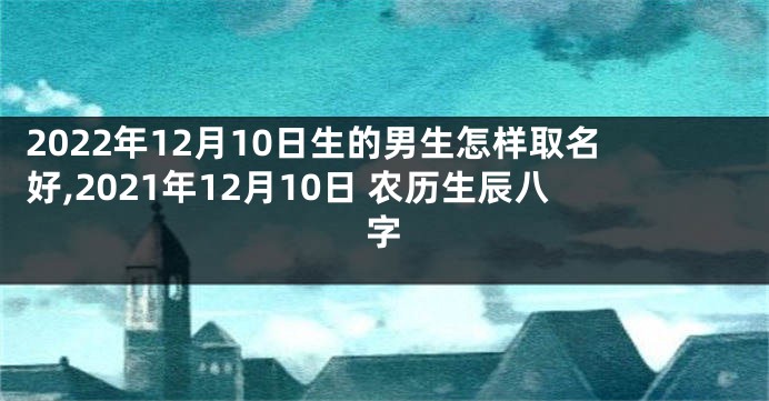 2022年12月10日生的男生怎样取名好,2021年12月10日 农历生辰八字