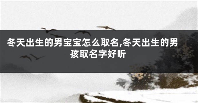 冬天出生的男宝宝怎么取名,冬天出生的男孩取名字好听