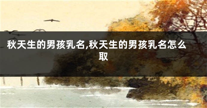秋天生的男孩乳名,秋天生的男孩乳名怎么取