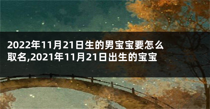2022年11月21日生的男宝宝要怎么取名,2021年11月21日出生的宝宝