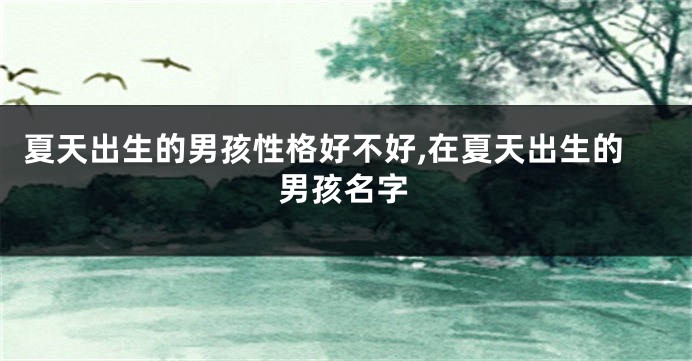 夏天出生的男孩性格好不好,在夏天出生的男孩名字