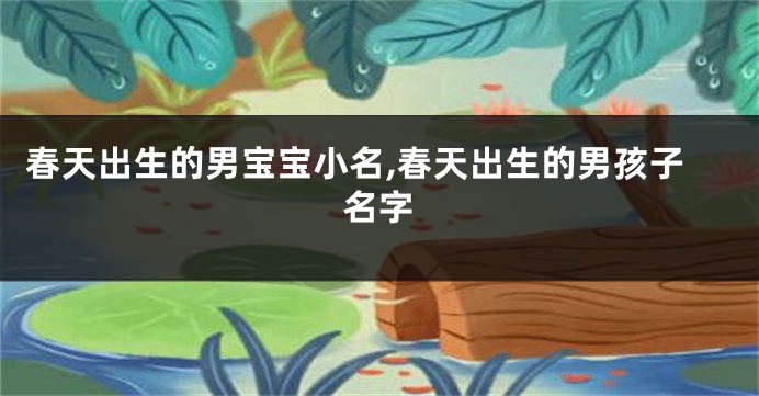 春天出生的男宝宝小名,春天出生的男孩子名字