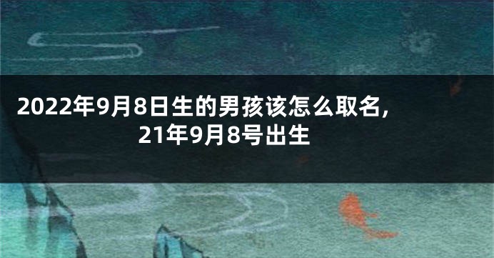 2022年9月8日生的男孩该怎么取名,21年9月8号出生