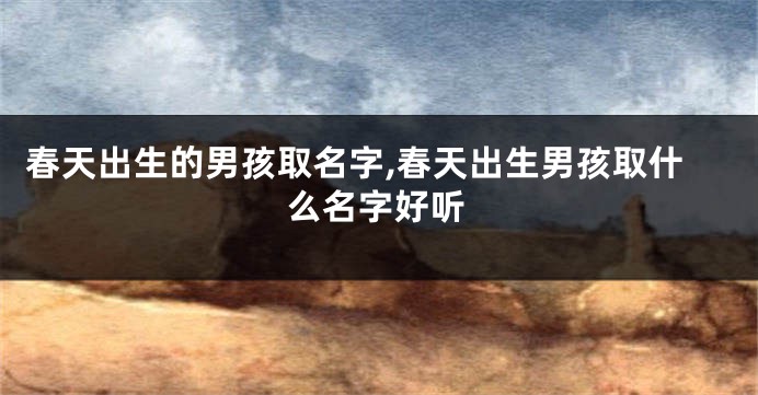 春天出生的男孩取名字,春天出生男孩取什么名字好听