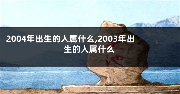 2004年出生的人属什么,2003年出生的人属什么
