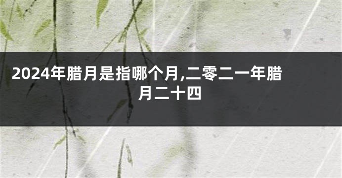 2024年腊月是指哪个月,二零二一年腊月二十四