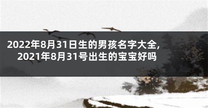 2022年8月31日生的男孩名字大全,2021年8月31号出生的宝宝好吗