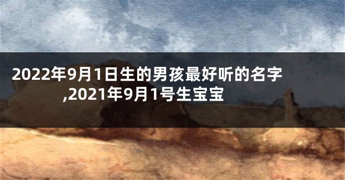 2022年9月1日生的男孩最好听的名字,2021年9月1号生宝宝