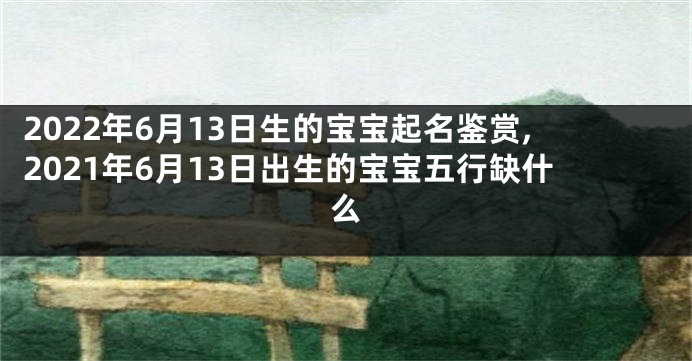 2022年6月13日生的宝宝起名鉴赏,2021年6月13日出生的宝宝五行缺什么
