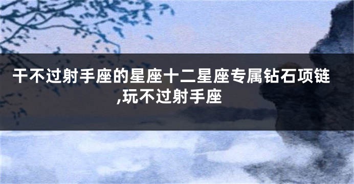 干不过射手座的星座十二星座专属钻石项链,玩不过射手座