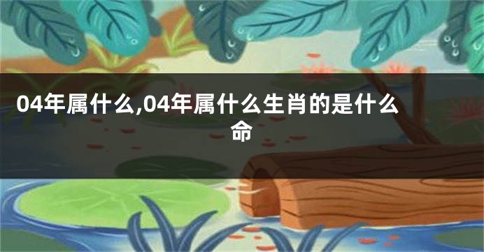 04年属什么,04年属什么生肖的是什么命