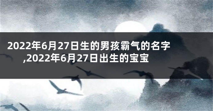 2022年6月27日生的男孩霸气的名字,2022年6月27日出生的宝宝
