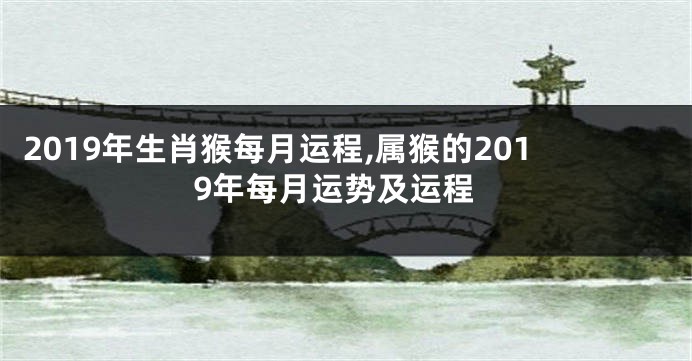 2019年生肖猴每月运程,属猴的2019年每月运势及运程
