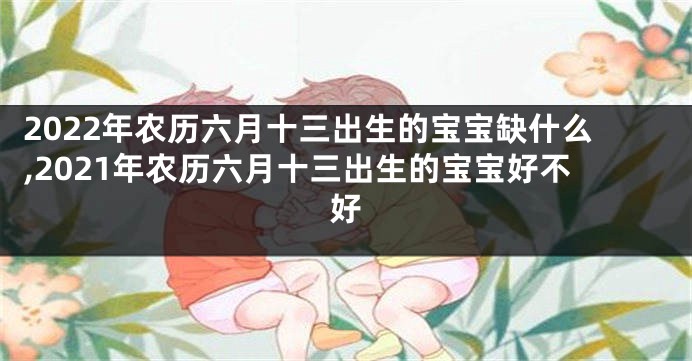2022年农历六月十三出生的宝宝缺什么,2021年农历六月十三出生的宝宝好不好