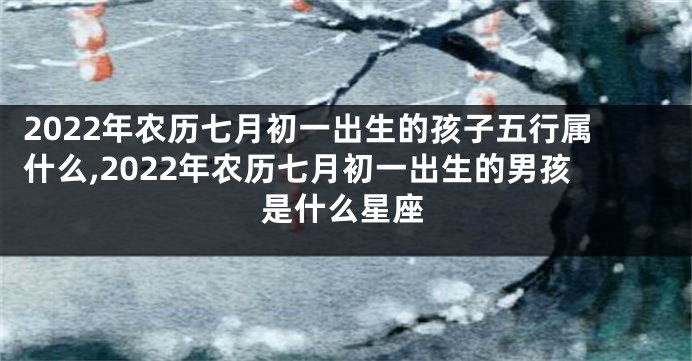 2022年农历七月初一出生的孩子五行属什么,2022年农历七月初一出生的男孩是什么星座