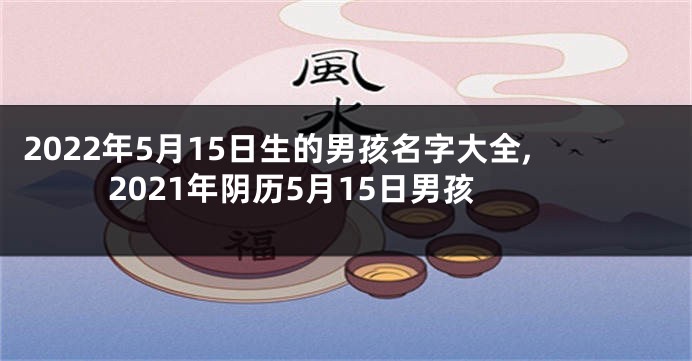 2022年5月15日生的男孩名字大全,2021年阴历5月15日男孩