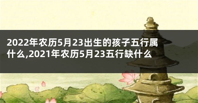 2022年农历5月23出生的孩子五行属什么,2021年农历5月23五行缺什么