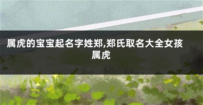 属虎的宝宝起名字姓郑,郑氏取名大全女孩属虎