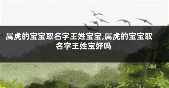 属虎的宝宝取名字王姓宝宝,属虎的宝宝取名字王姓宝好吗