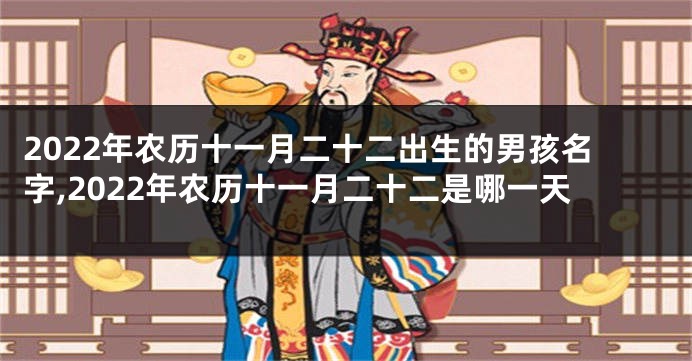 2022年农历十一月二十二出生的男孩名字,2022年农历十一月二十二是哪一天