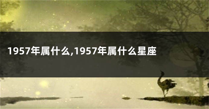1957年属什么,1957年属什么星座
