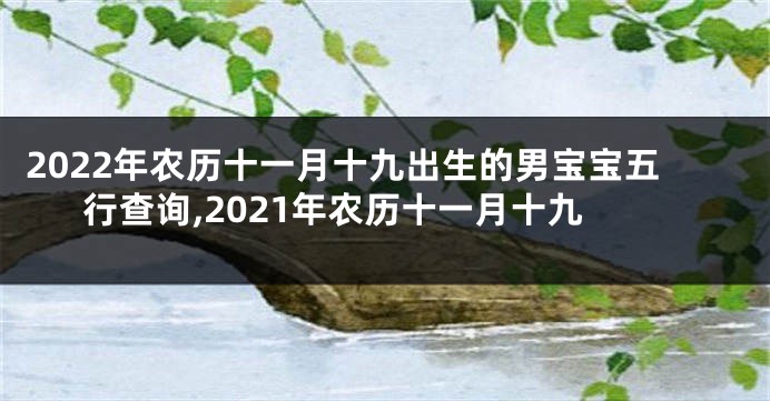 2022年农历十一月十九出生的男宝宝五行查询,2021年农历十一月十九