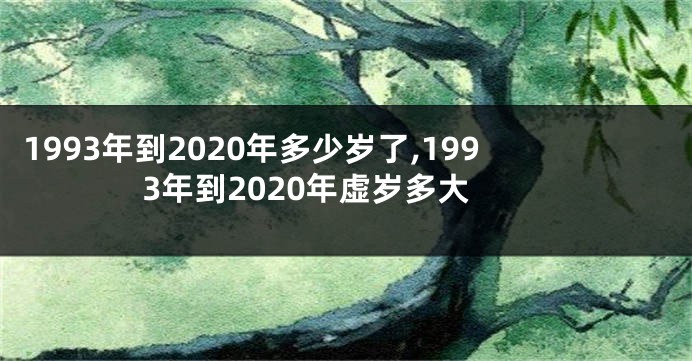 1993年到2020年多少岁了,1993年到2020年虚岁多大