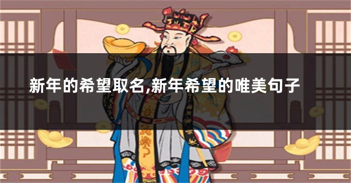 新年的希望取名,新年希望的唯美句子