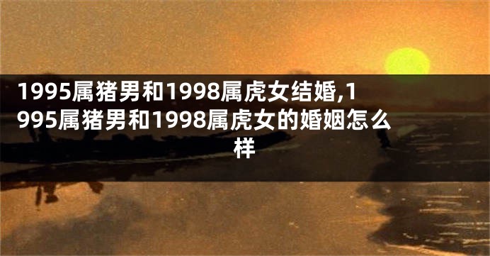 1995属猪男和1998属虎女结婚,1995属猪男和1998属虎女的婚姻怎么样
