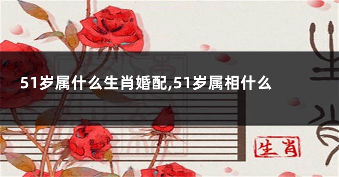 51岁属什么生肖婚配,51岁属相什么