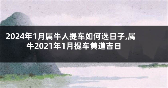 2024年1月属牛人提车如何选日子,属牛2021年1月提车黄道吉日