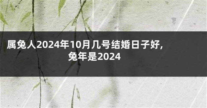 属兔人2024年10月几号结婚日子好,兔年是2024