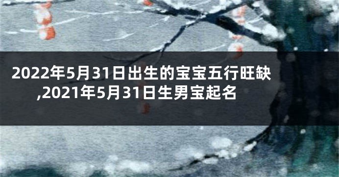 2022年5月31日出生的宝宝五行旺缺,2021年5月31日生男宝起名