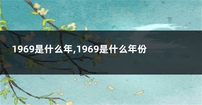 1969是什么年,1969是什么年份