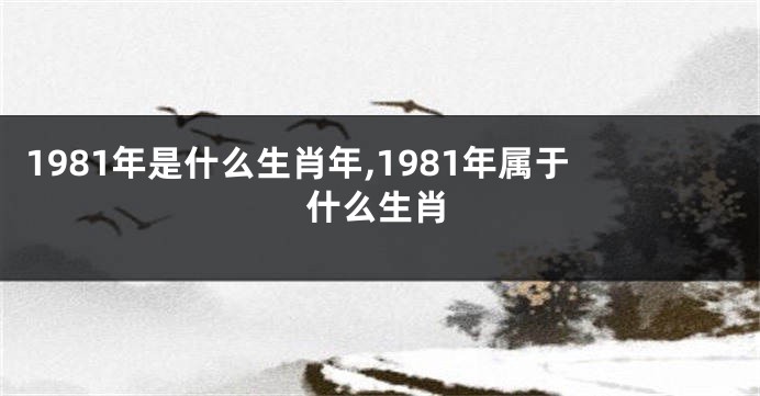 1981年是什么生肖年,1981年属于什么生肖