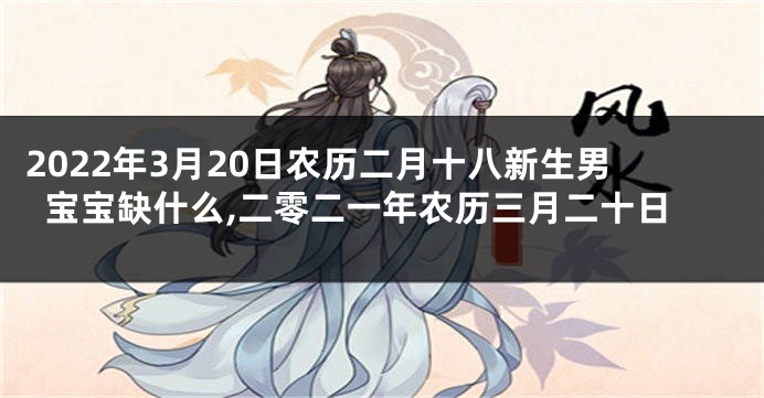2022年3月20日农历二月十八新生男宝宝缺什么,二零二一年农历三月二十日